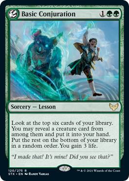 Basic Conjuration 120 card from Strixhaven: School of Mages