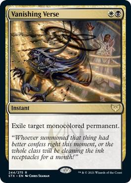 Vanishing Verse 244 card from Strixhaven: School of Mages