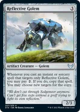 Reflective Golem 257 card from Strixhaven: School of Mages