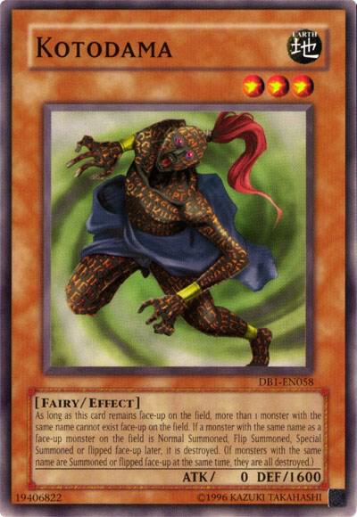 Kotodama DB1-EN058 card from Dark Beginning 1