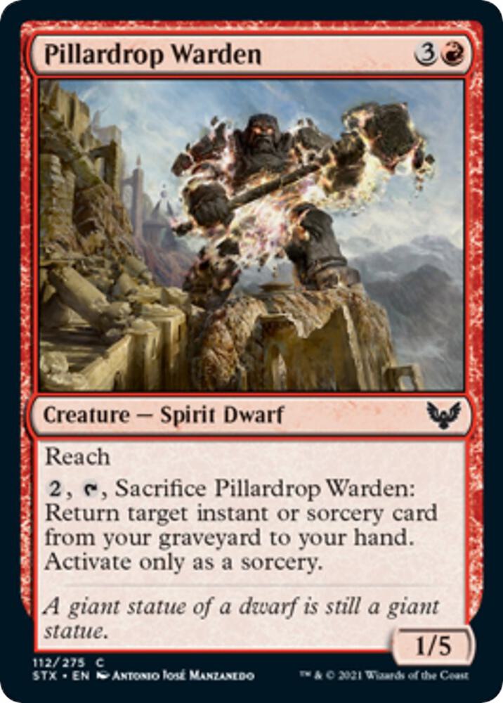 Pillardrop Warden 112 card from Strixhaven: School of Mages