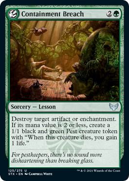 Containment Breach 125 card from Strixhaven: School of Mages
