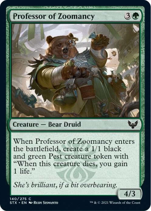 Professor of Zoomancy 140 card from Strixhaven: School of Mages