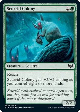 Scurrid Colony 142 card from Strixhaven: School of Mages