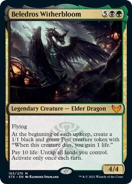 Beledros Witherbloom 163 card from Strixhaven: School of Mages