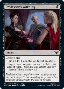 Professor's Warning 84 card from Strixhaven: School of Mages