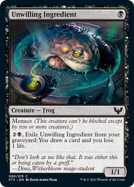 Unwilling Ingredient 90 card from Strixhaven: School of Mages