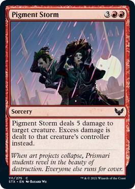 Pigment Storm 111 card from Strixhaven: School of Mages