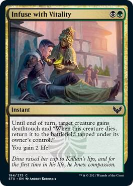 Infuse with Vitality 194 card from Strixhaven: School of Mages