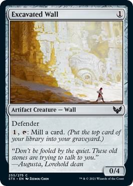 Excavated Wall 255 card from Strixhaven: School of Mages