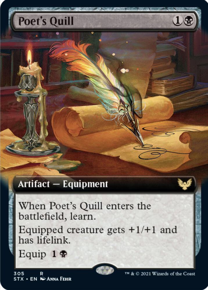 Poet's Quill (Extended Art) 305 card from Strixhaven: School of Mages