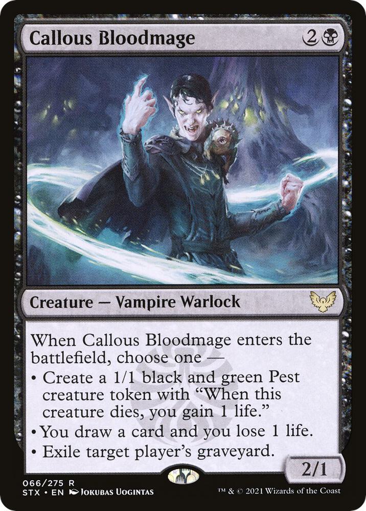 Callous Bloodmage 66 card from Strixhaven: School of Mages