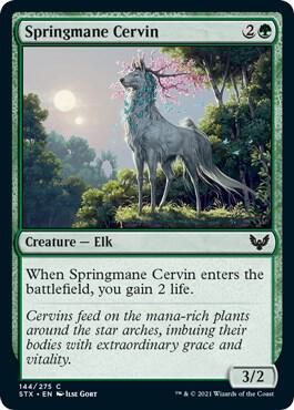 Springmane Cervin 144 card from Strixhaven: School of Mages