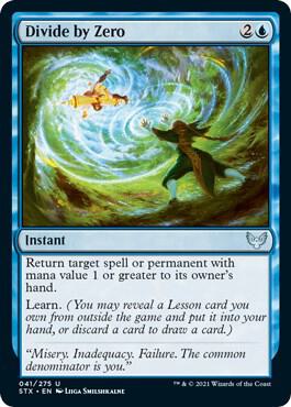 Divide by Zero 41 card from Strixhaven: School of Mages