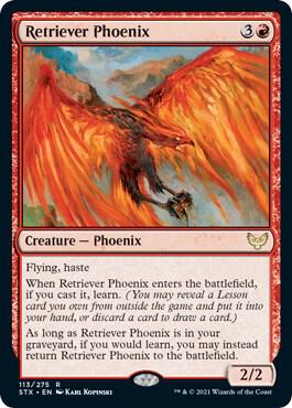 Retriever Phoenix 113 card from Strixhaven: School of Mages