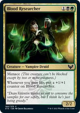 Blood Researcher 166 card from Strixhaven: School of Mages