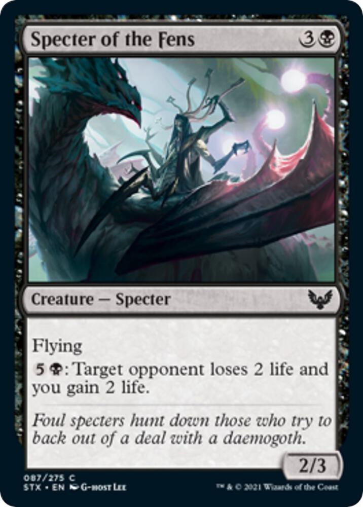 Specter of the Fens 87 card from Strixhaven: School of Mages