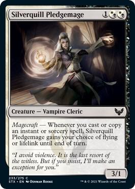 Silverquill Pledgemage 233 card from Strixhaven: School of Mages