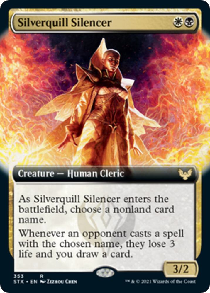Silverquill Silencer (Extended Art) 353 card from Strixhaven: School of Mages