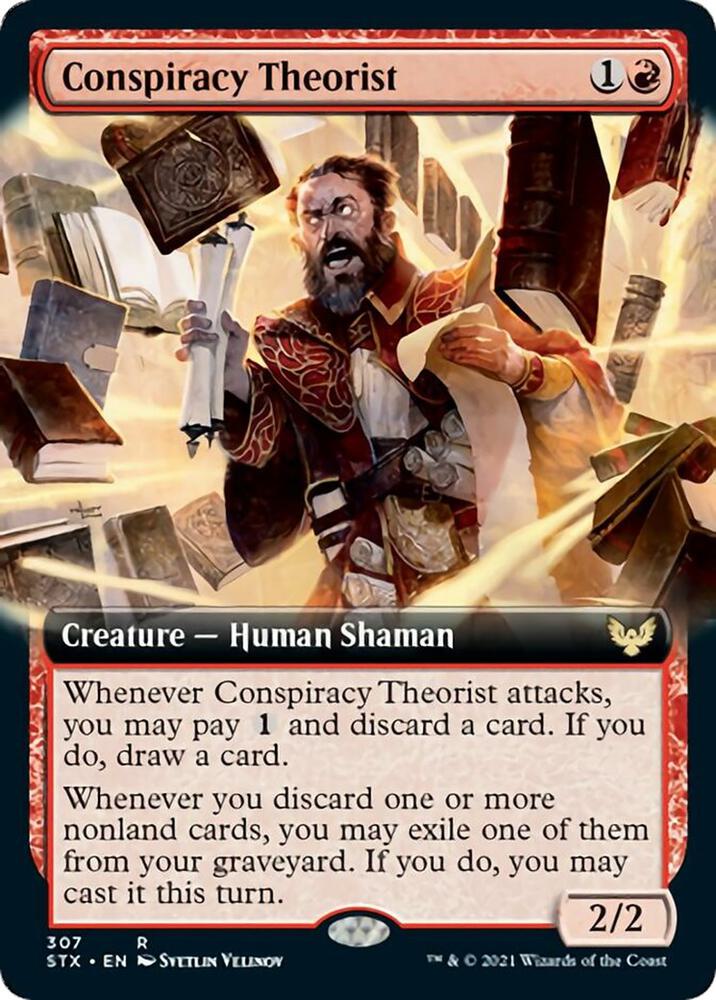 Conspiracy Theorist (Extended Art) 307 card from Strixhaven: School of Mages
