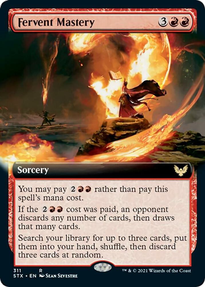 Fervent Mastery (Extended Art) 311 card from Strixhaven: School of Mages