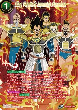 King Vegeta's Imposing Presence (SPR) BT13-030 card from Supreme Rivalry