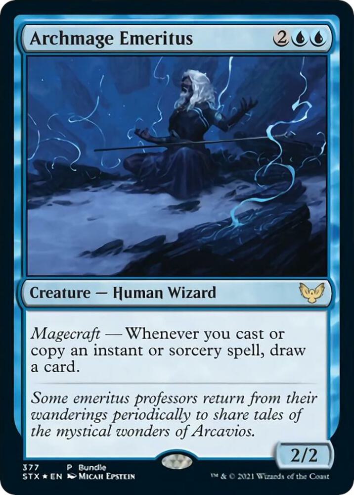 Archmage Emeritus (STX Bundle) 377 card from Unique and Miscellaneous Promos