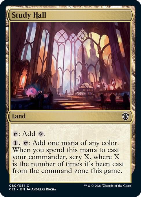 Study Hall 80 card from Commander 2021