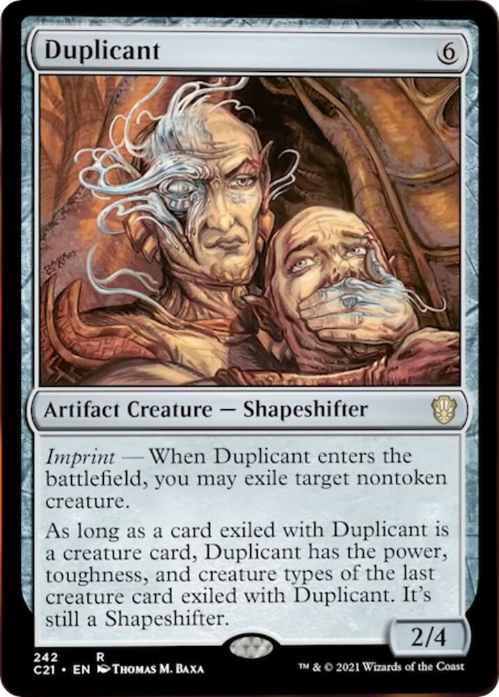 Duplicant 242 card from Commander 2021