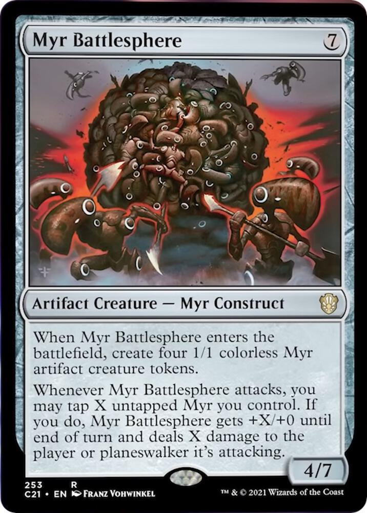 Myr Battlesphere 253 card from Commander 2021