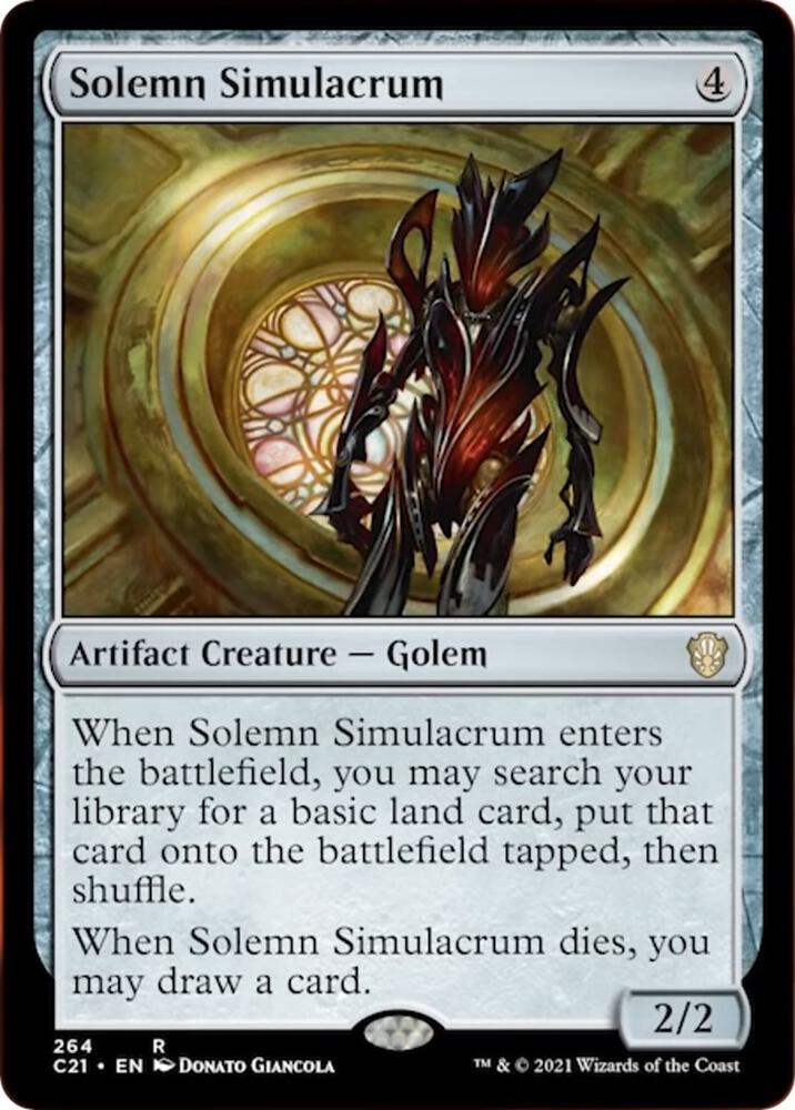 Solemn Simulacrum 264 card from Commander 2021