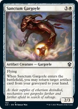 Sanctum Gargoyle 102 card from Commander 2021
