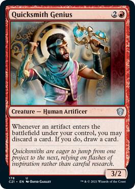 Quicksmith Genius 178 card from Commander 2021