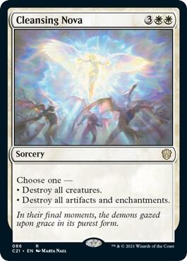Cleansing Nova 86 card from Commander 2021
