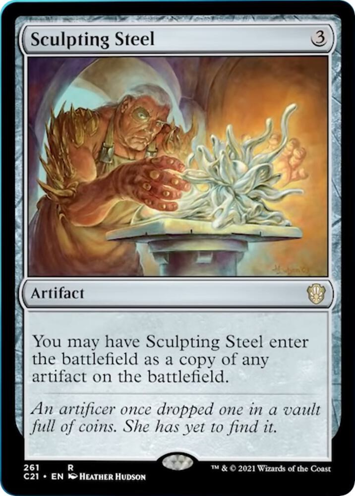 Sculpting Steel 261 card from Commander 2021
