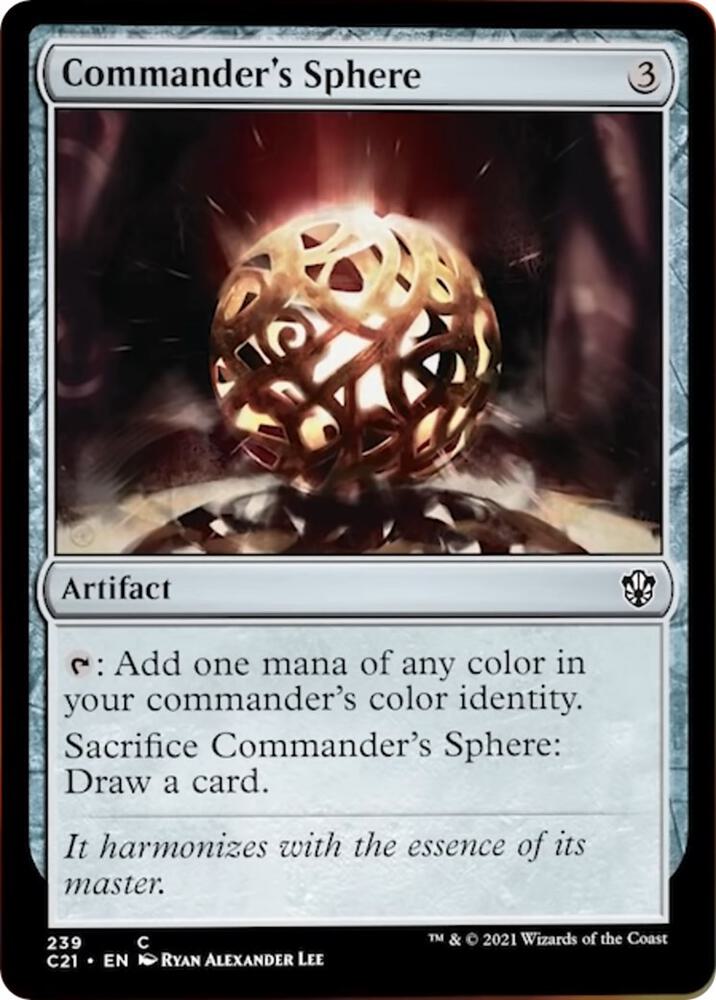 Commander's Sphere 239 card from Commander 2021
