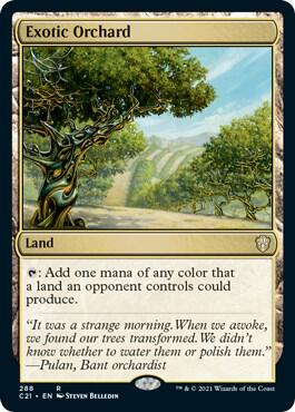 Exotic Orchard 288 card from Commander 2021