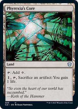 Phyrexia's Core 309 card from Commander 2021