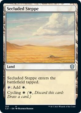 Secluded Steppe 315 card from Commander 2021