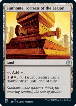 Sunhome, Fortress of the Legion 319 card from Commander 2021