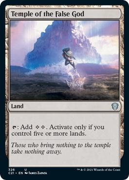 Temple of the False God 326 card from Commander 2021