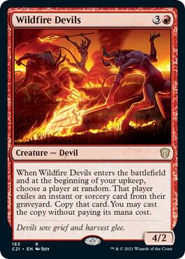 Wildfire Devils 183 card from Commander 2021