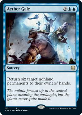 Aether Gale 113 card from Commander 2021
