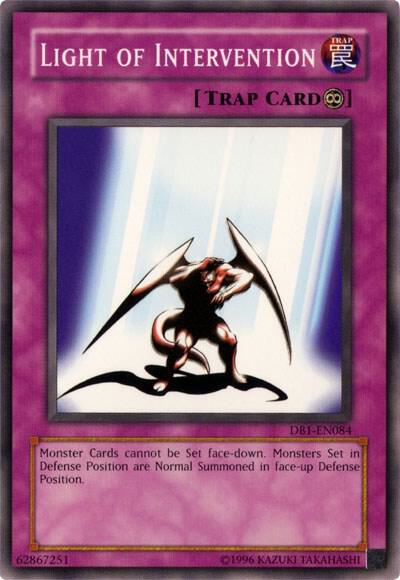 Light of Intervention DB1-EN084 card from Dark Beginning 1
