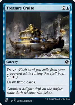 Treasure Cruise 133 card from Commander 2021