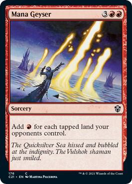 Mana Geyser 176 card from Commander 2021