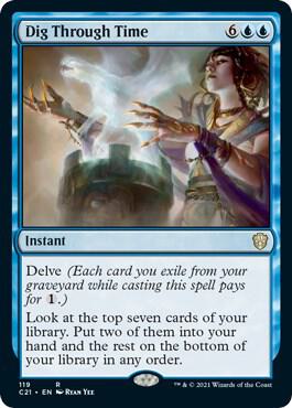 Dig Through Time 119 card from Commander 2021