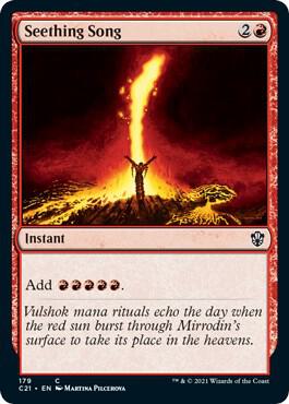 Seething Song 179 card from Commander 2021