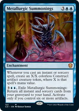 Metallurgic Summonings 122 card from Commander 2021