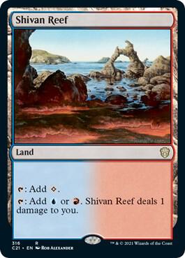 Shivan Reef 316 card from Commander 2021
